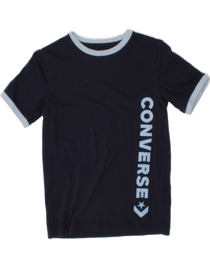 CONVERSE Boys Graphic T-Shirt Top 10-11 Years Medium  Navy Blue Cotton Vintage Converse and Second-Hand Converse from Messina Hembry 