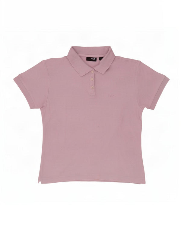 Tricou polo Fila pentru femei UK 16 mare bumbac roz