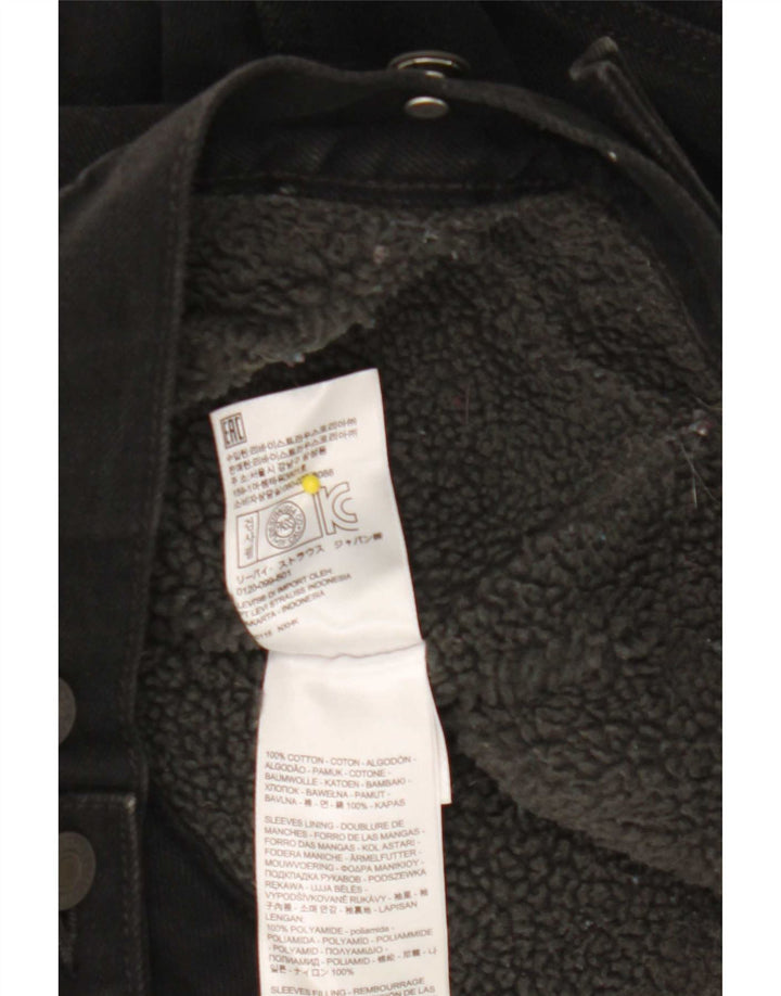 Jachetă de blugi Sherpa pentru bărbați Levi's UK 36, bumbac negru mic