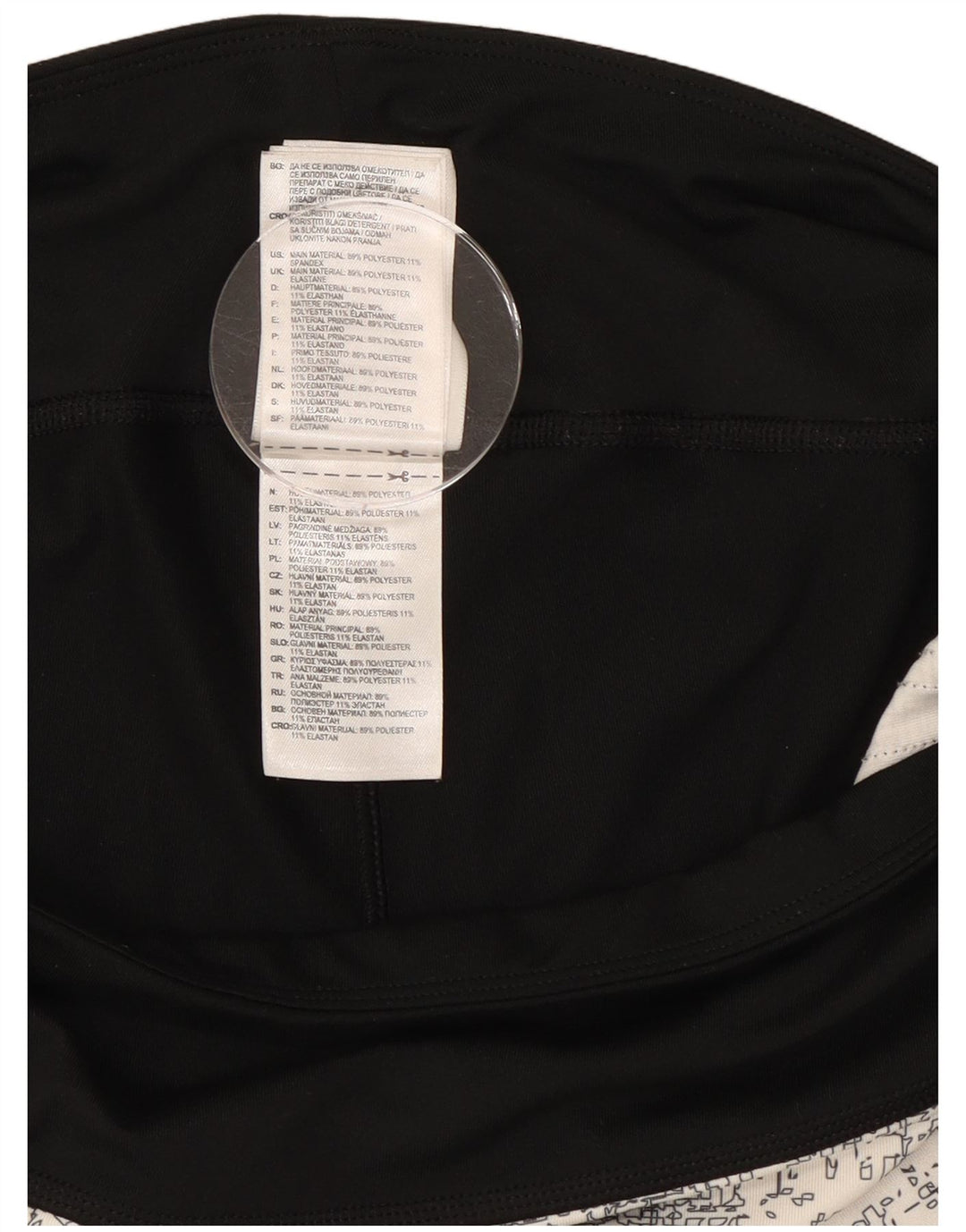 Adidas Womens Climalite Leggings UK 14 Large Black Colorblock Poliester