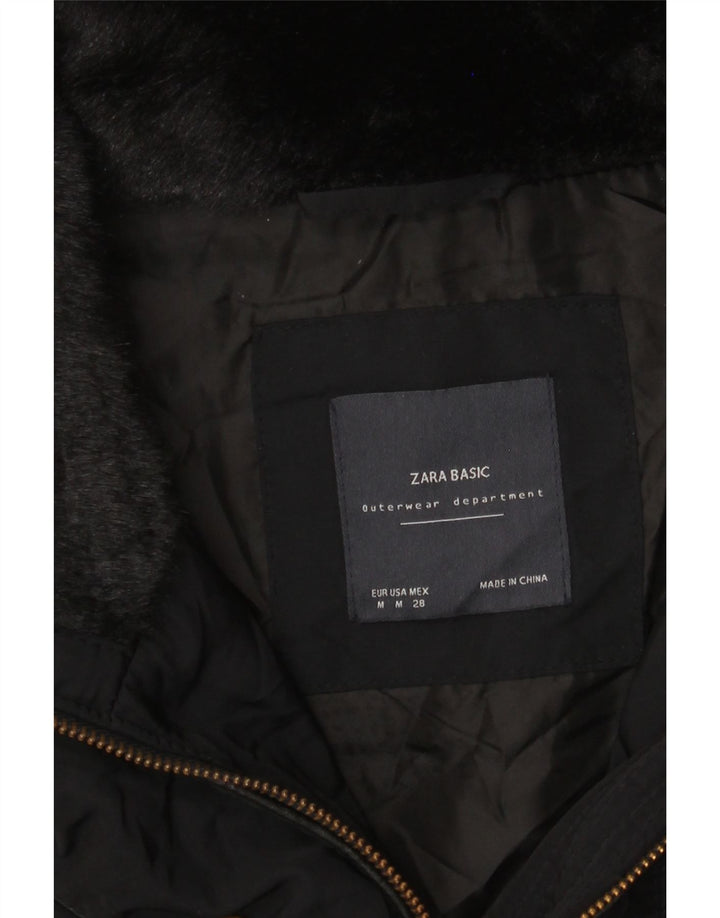 Palton căptușit pentru femei Zara UK 14 Medium Black