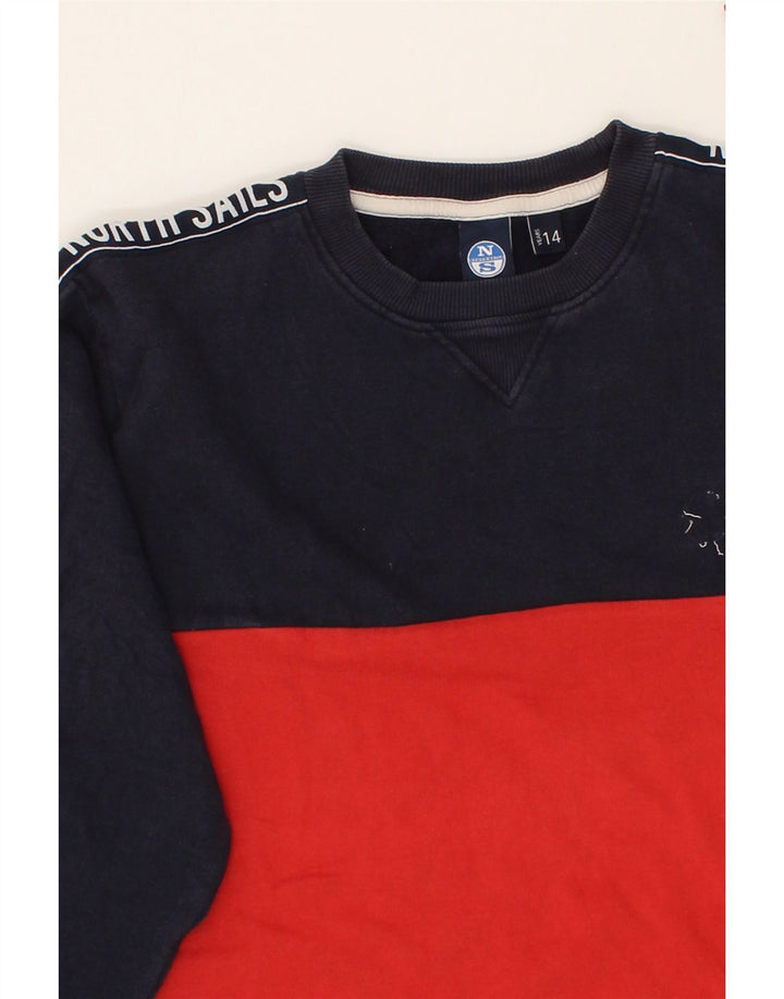 NORTH SAILS Boys Graphic Sweatshirt Jumper 13-14 Years  Navy Blue Vintage North Sails and Second-Hand North Sails from Messina Hembry 