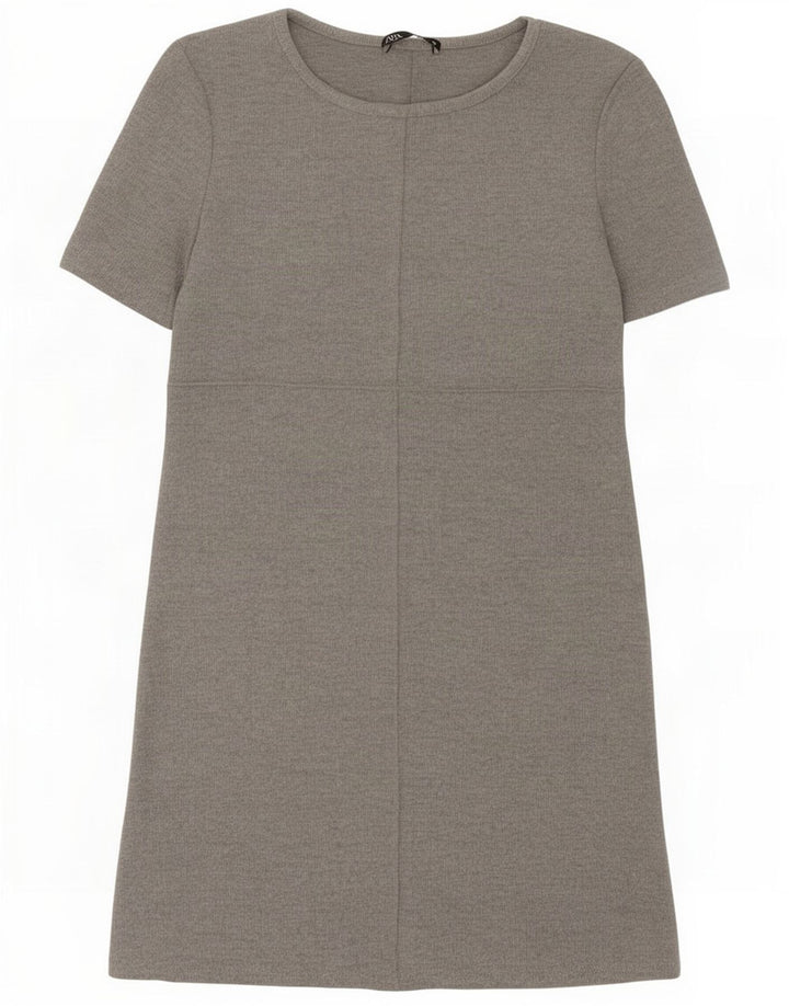 Rochie de bază Zara pentru femei UK 8 Small Gri Poliester