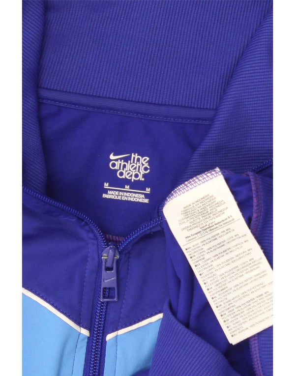Jachetă de top pentru trening Nike pentru femei UK 14 Medium Bleumarin Colorblock