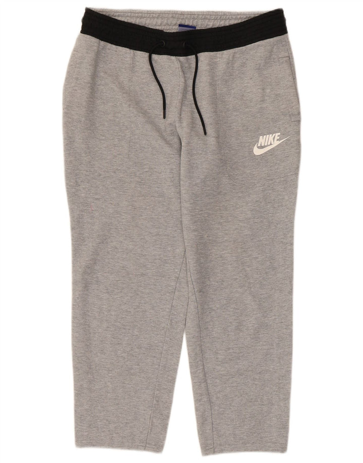 Pantaloni de trening Capri pentru bărbați Nike, gri mici, bumbac color bloc