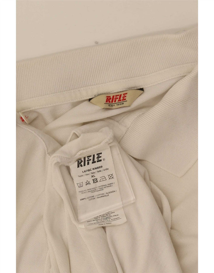 Tricou polo pentru bărbați Rifle, bumbac alb XL