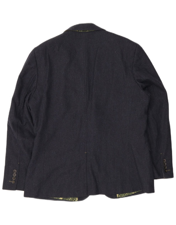White Stuff Jachetă Blazer pentru bărbați cu 2 nasturi UK 42 XL Lână bleumarin