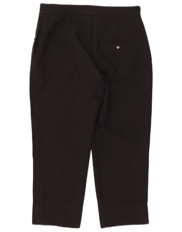 Pantaloni tăiați drept pentru femei Marks & Spencer UK 12 Medium W31 L23 Negru