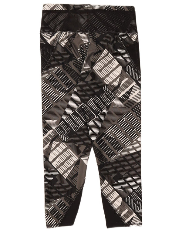 Leggings Capri Puma pentru femei UK 12 Medium Black Geometric Poliester