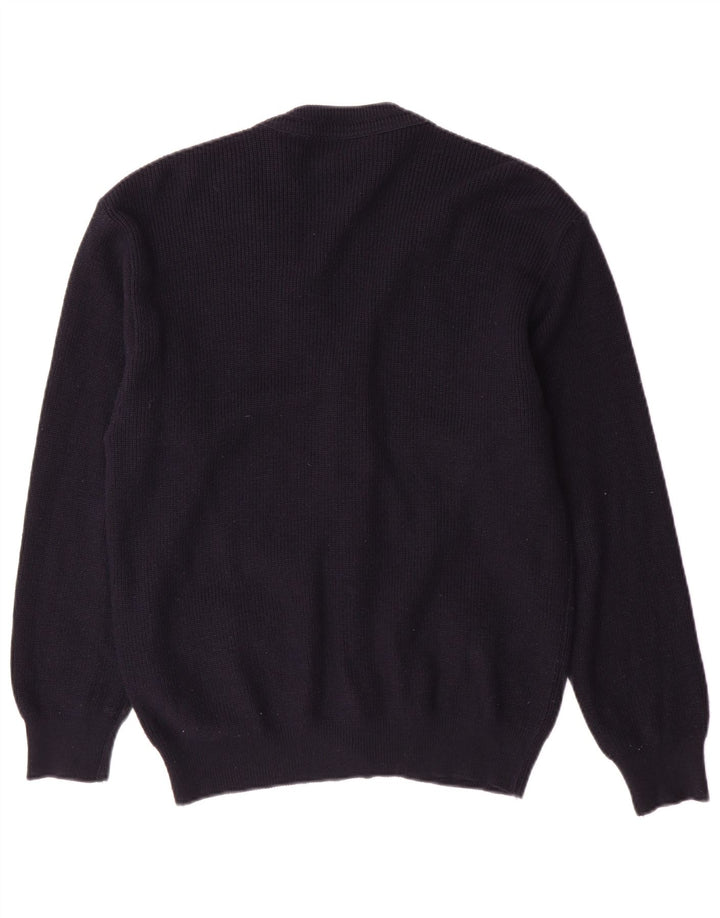 Pulover cardigan Malagrida pentru femei UK 14 Mediu Lână bleumarin