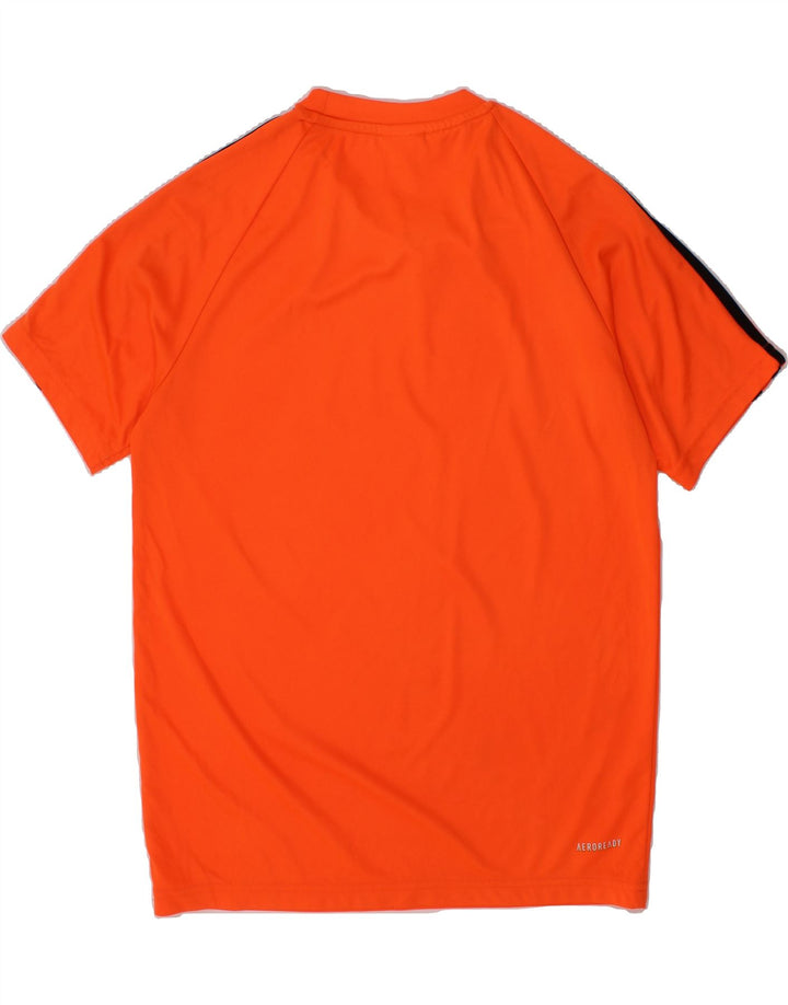 ADIDAS Boys T-Shirt Top 11-12 Years Orange Polyester Vintage Adidas and Second-Hand Adidas from Messina Hembry 