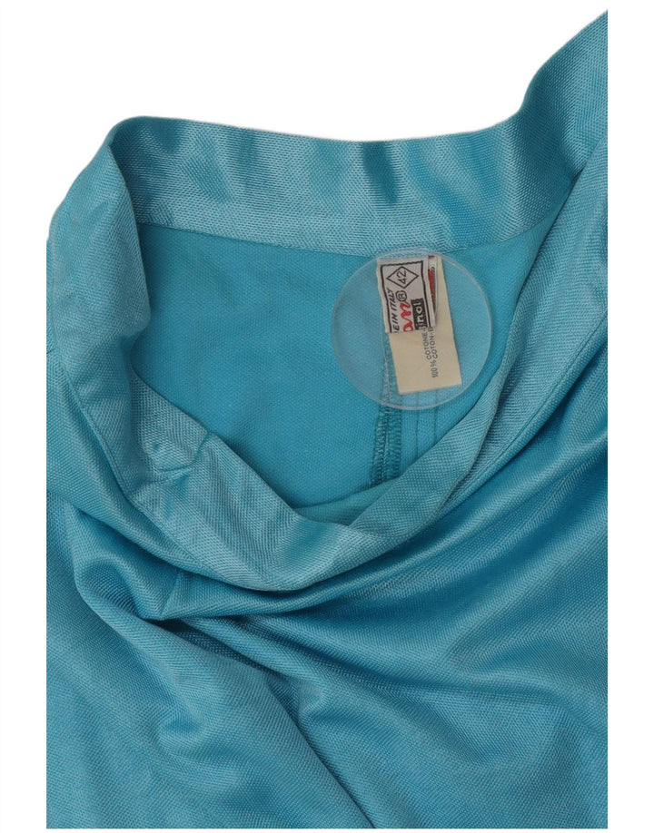 Fusta creion Vintage pentru femei IT 42 Medium W26 Bumbac albastru