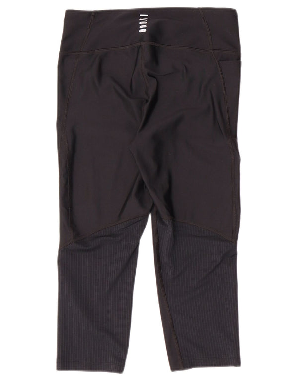 Leggings Capri Under Armour pentru femei Heat Gear UK 12 Medium Black Sintetic