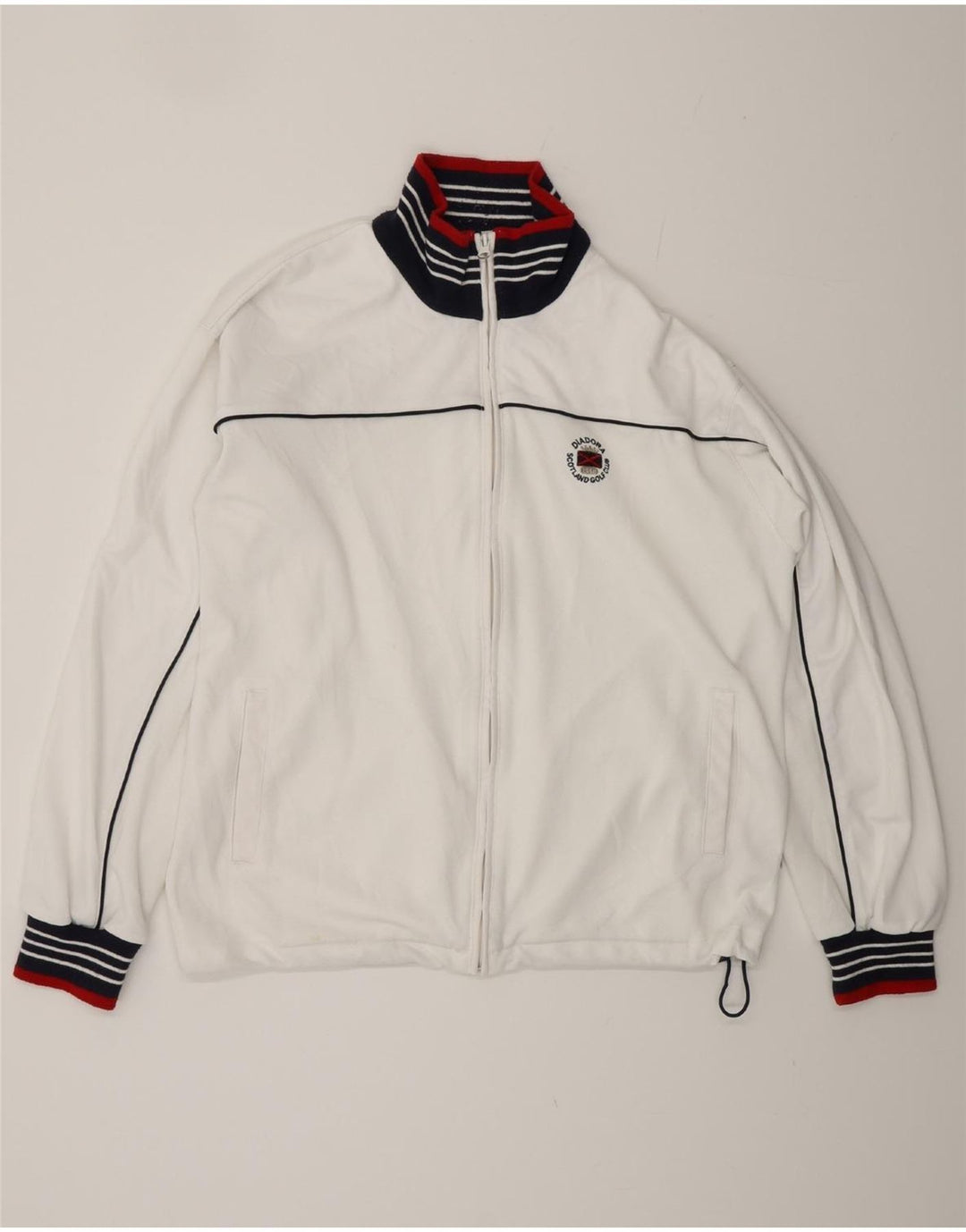 Diadora Bomber Jacket pentru bărbați UK 40, mare, alb, poliester