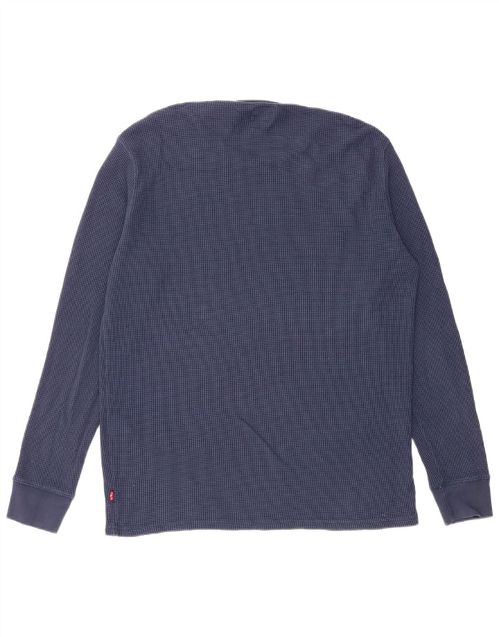 Top pentru bărbați Levi's cu mânecă lungă, mic, bleumarin, bumbac