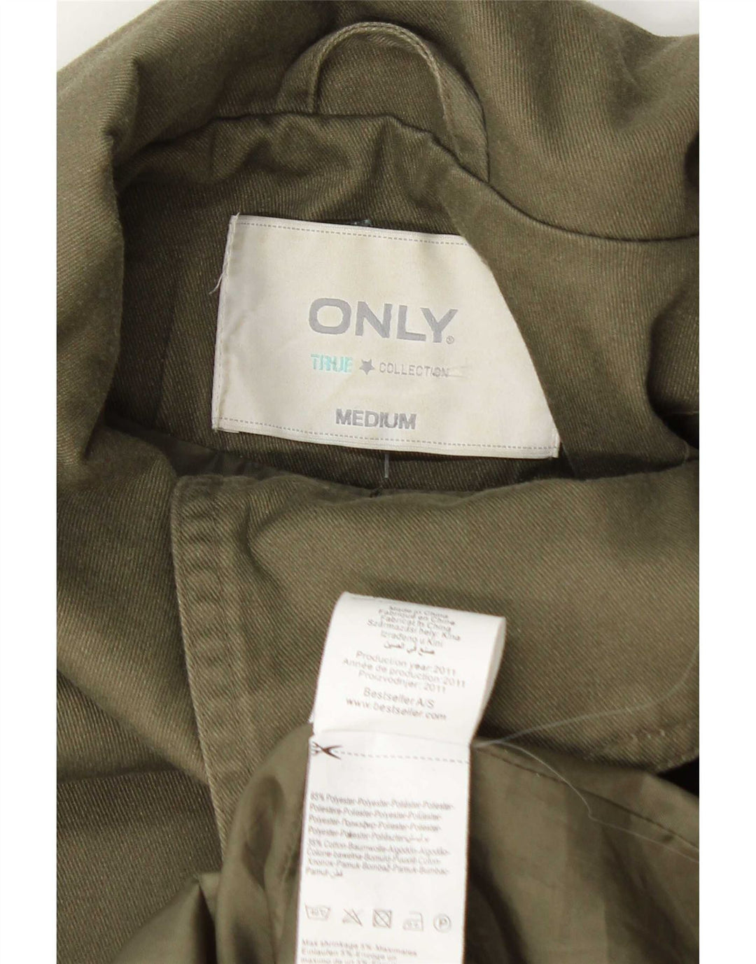 Only Bomber Jacket pentru femei UK 12 Poliester verde mediu
