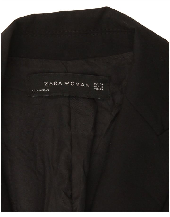 Jachetă pentru femei Zara cu 1 nasture EU 34 2XS Negru