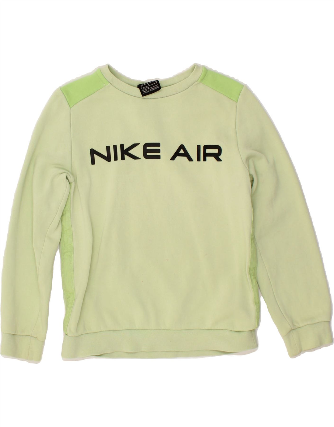 NIKE Boys Standard Fit Sweatshirt Jumper 10-11 Years Medium Green Cotton Vintage Nike and Second-Hand Nike from Messina Hembry 