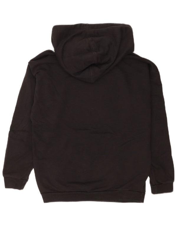 Pulover cu glugă supradimensionat cu grafic Adidas pentru femei UK 8 Small Black Colorblock
