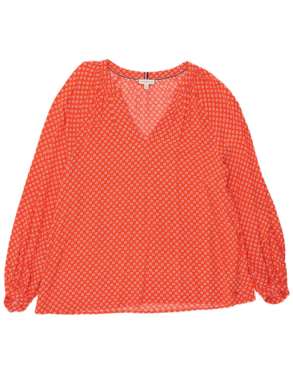 Bluză cu mânecă lungă pentru femei Tommy Hilfiger UK 12 Medium Red Floral