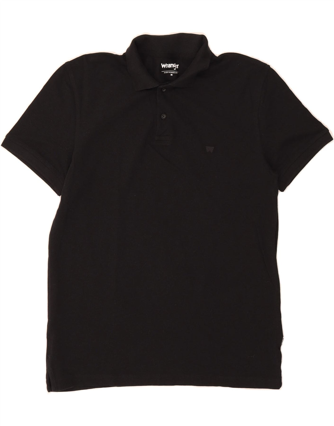 WRANGLER Mens Polo Shirt Medium Black Cotton Vintage Wrangler and Second-Hand Wrangler from Messina Hembry 