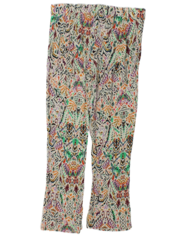 Zara Womens Straight Casual Trousers Small W27 L27 Multicoloured Paisley