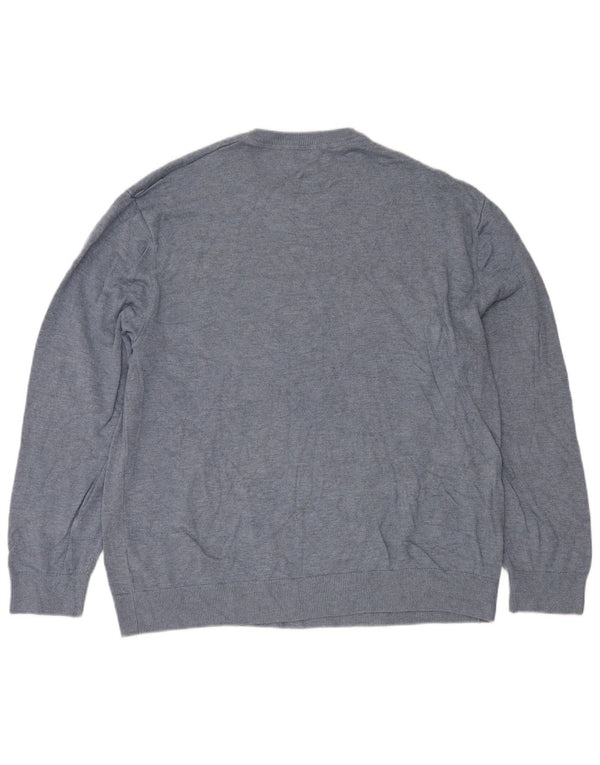 Pulover Nautica pentru bărbați cu gât crew, bumbac albastru 2XL