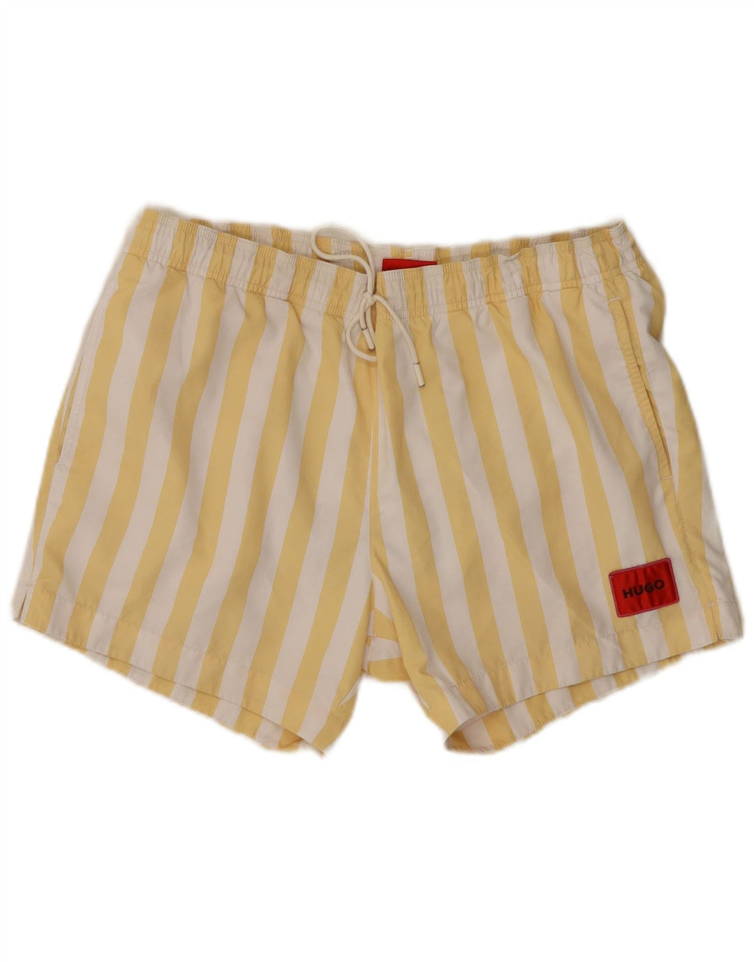Pantaloni scurți de înot Hugo Boss pentru bărbați cu dungi galbene mari