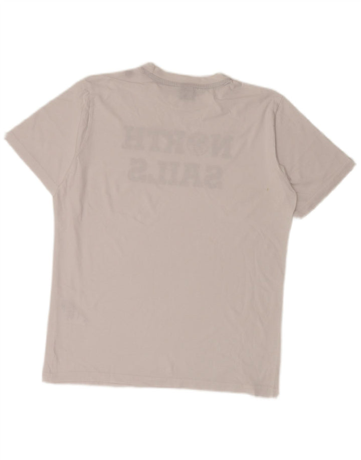 Tricou grafic North Sails pentru bărbați Top mic din bumbac alb