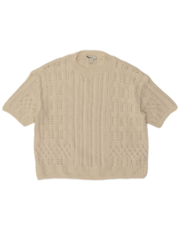 Marks & Spencer Pulover cu decolteu rotund transparent pentru femei UK 14 Medium Be