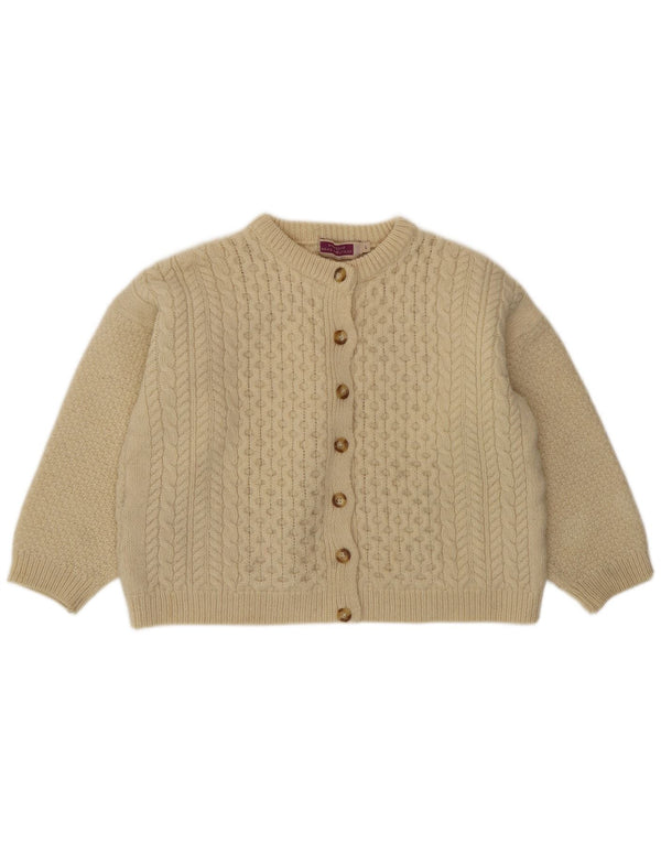 HIGHLAND HOME INDUSTRIES Pulover cardigan crop pentru femei UK 16 Large Beige