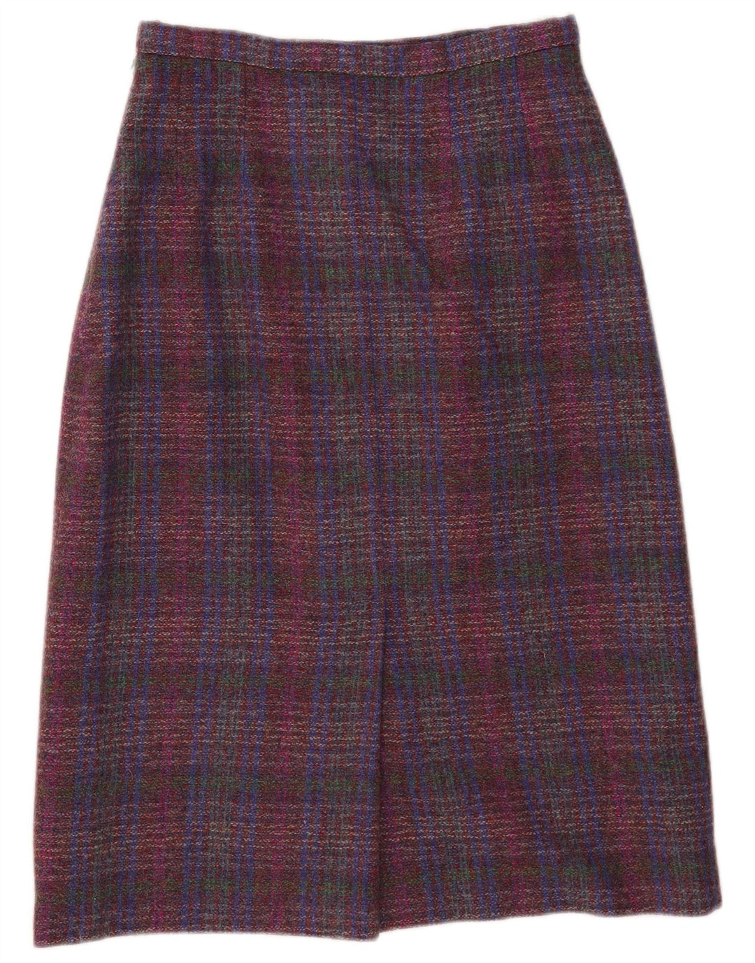 Fusta Midi Pitlochry pentru femei UK 14 Medium W30 Lână cu carouri multicolore