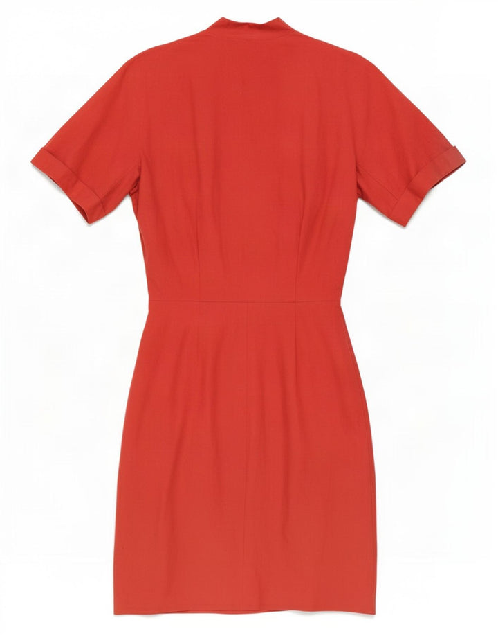 Max Mara Femei Wrap Dress UK 12 Medium Red Linen