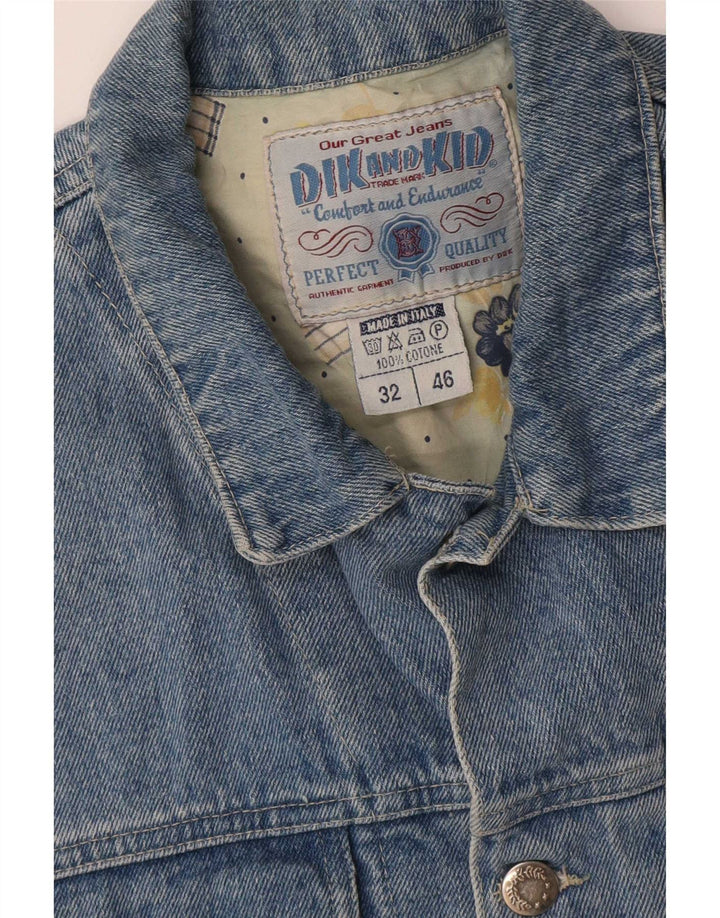 Gilet Vintage pentru bărbați din denim IT 46 mic, albastru, bumbac