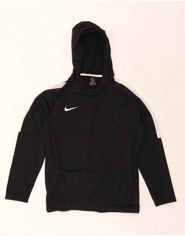 Pulover Nike pentru băieți, cu formă obișnuită, cu glugă, 13-14 ani, XL, negru, bloc de culoare