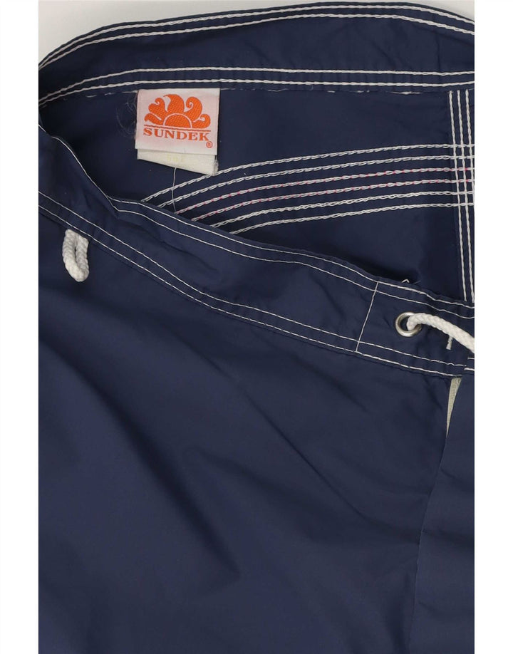 Pantaloni scurți de înot Sundek pentru bărbați, nailon mediu bleumarin