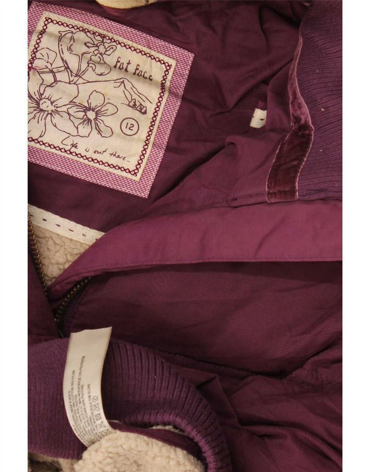 Gilet căptușit pentru femei Fat Face UK 12 Medium Maroon Poliester