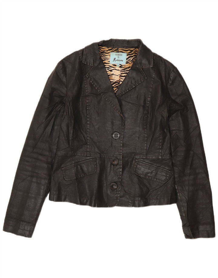 Jachetă pentru femei GUESS BY MARCIANO Crop cu 3 nasturi IT 46 Large Black