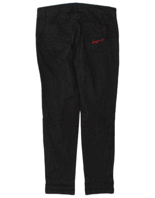 Blugi skinny grafic pentru femei Desigual W32 L29 bleumarin