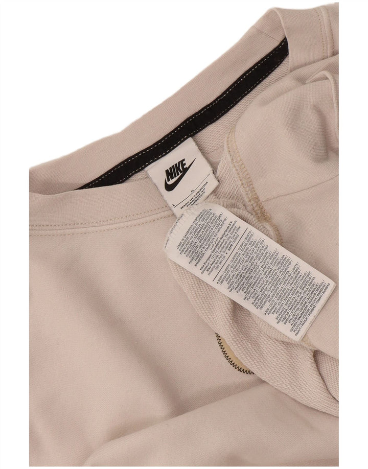 Hanorac oversized Crop Graphic pentru femei Nike UK 16 Large White