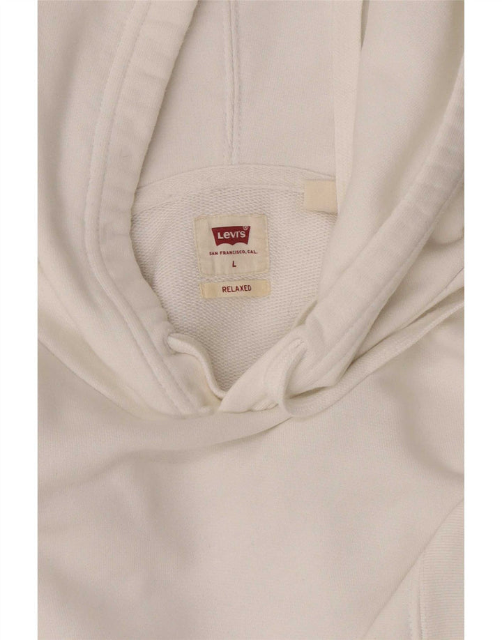 Pulover Levi's pentru bărbați, cu captură relaxată, mare, alb