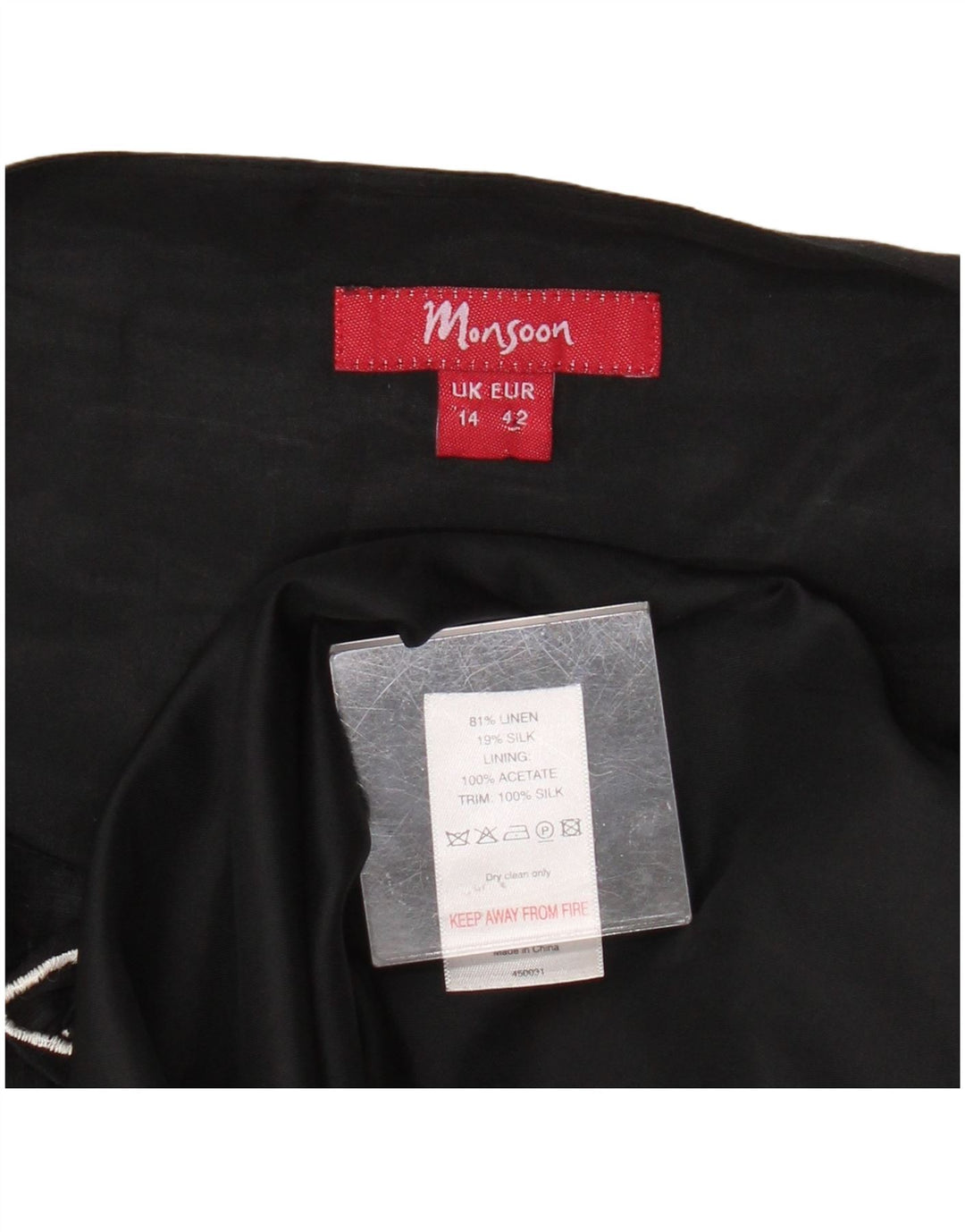 Rochie A-Line fără mâneci pentru femei Monsoon UK 14 Medium Black Floral