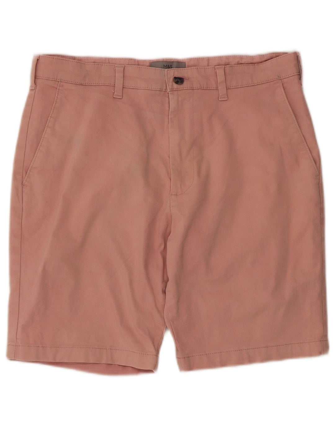 Pantaloni scurți chino pentru bărbați Marks & Spencer W32, bumbac roz mediu