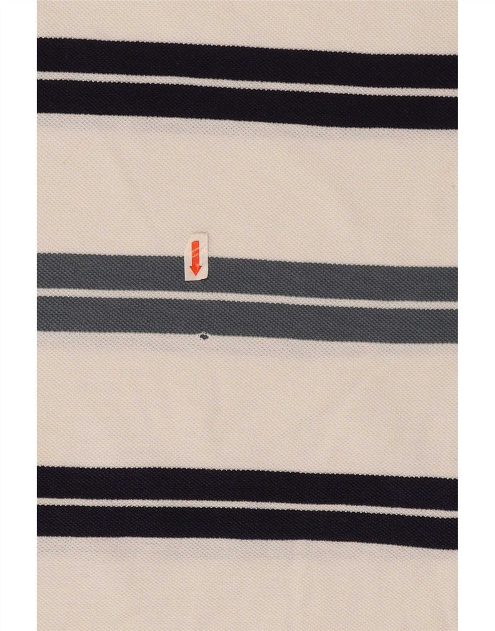 Tricou polo Lacoste pentru bărbați, mărimea 5, mare, cu dungi albe