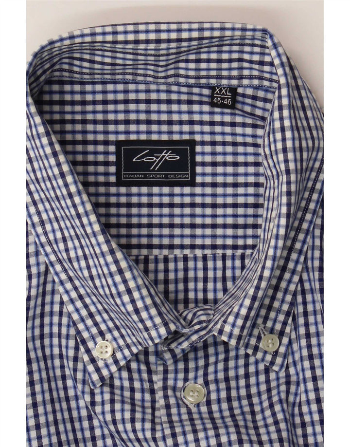 Cămașă pentru bărbați Lotto Mărimea 45/46 2XL Blue Gingham