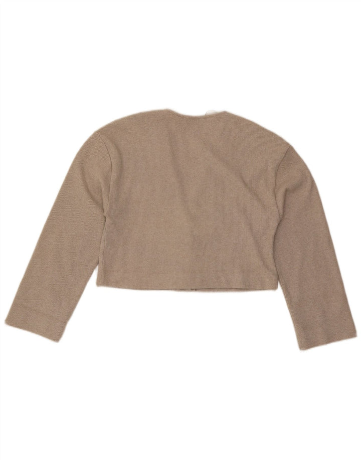 Top cardigan pentru femei Zara UK 10 mic, bej, poliester