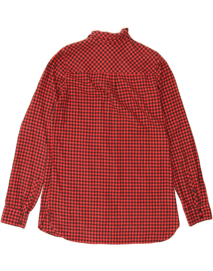 J. CREW Womens Flannel Shirt US 8 Medium Red Gingham Cotton Vintage J. Crew and Second-Hand J. Crew from Messina Hembry 