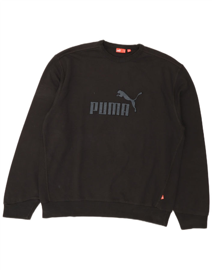 Pulover grafic pentru bărbați Puma, XL, negru