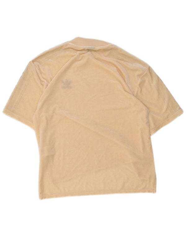 Tricou Adidas pentru femei Velour Top UK 10 Small Beige Poliester