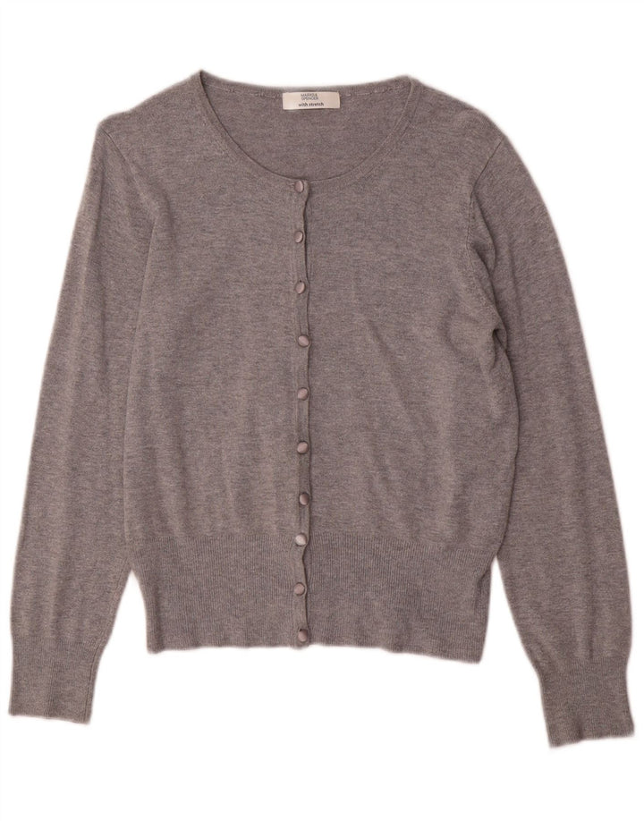 Pulover cardigan elastic pentru femei Marks & Spencer UK 10 mic, gri cu pete